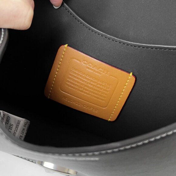 COACH SOFT GRAIN CHAIN TABBY SHOULDER BAG 30 - BLACK - Picture 9 of 9